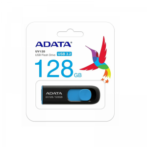 PEN DRIVE USB 3.2 128GB ADATA UV128 Preto/Azul